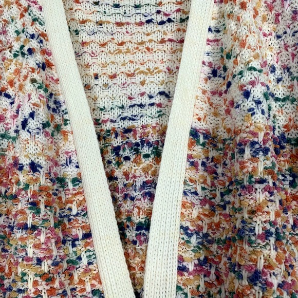 C.O.C White Colorful Crochet Knit Cardigan - Picture 5 of 6